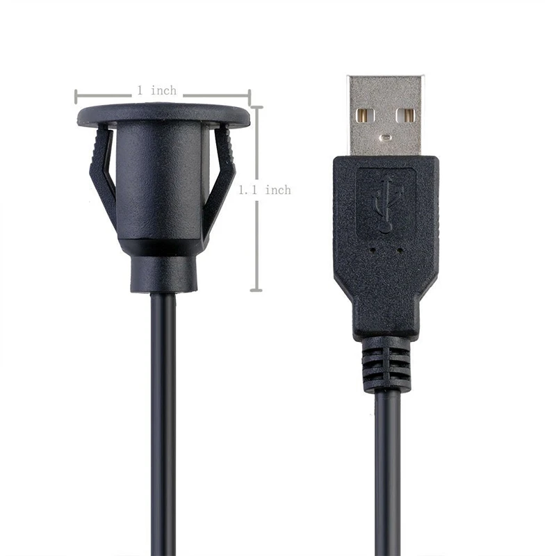 USB20 Waterproof Sealed Connector Bulkhead Socket Plug Cable
